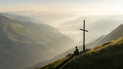 La croix au crépuscule — le signe de l'accomplissement